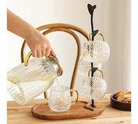 Fashionable 4 Cup OR Mug Tree Chrome Wire Stand Holder for Home BAR Restaurants (4 Cup Tree) (Oval Base Style,)