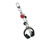 Fashionable 8 Ball Beads Keychain Earphone Phone Jewelry Accessories Elegant Backpack Purse Charm Trendy Beaded Phone Strap, フリーサイズ