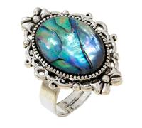 Fashionable Adjustable Rings with Natural Shell Detail Contemporary Open Shank Rings Perfect for Daily Wear Shell Hoop