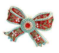 Fashionable Alloy Badge Pin Brooch Corsage with Secure Clasp for Teachers Hosts and Professional Women Luxurious Vintage Inspired Bowknot Brooch Royal Charm Chest Flower Pin for Daily Wear or Special