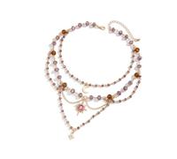 Fashionable Alloy Necklace With Irregular Moon And Tassels Adjustable Length Neck Chain Multi Layer Neckchain Accessory Trendy Women's Accessories