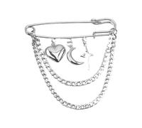 Fashionable Alloy Star Chain Brooches Jewelry Y2k Badge Pin Adornment Elegant Chain Pin For The Fashion Enthusias For Fashion Forward Individuals