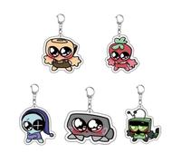 Fashionable and Cute Dandy's World Children's Keychain Pendant Set of 5 Unique Acrylic Cartoon Schoolbag Pendants