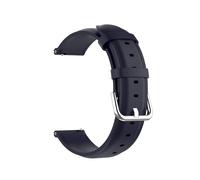 Fashionable and Durable Real Leather Round End Sweat Proof Watch Strap with Universal Compatibility Exquisite Craftsmanship Compatible Smartwatch So Co Watches (Black, 15X5CM)