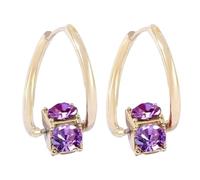 Fashionable And Exquisite! Design! High End Earrings! Rotatable Zircon Ear Clips! Suitable For Ladies Who Pursue Taste! Preppy Clip on Earrings (B, One Size)