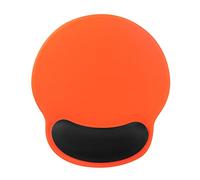 Fashionable and Personalized Gel Ergonomic Mouse Pad for Office Desk Accessories - Non-Slip Bottom - Comfortable for Gaming, Computer, and Laptop - Small Mouse Mat (Blocking Orange&Black)
