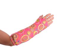 Fashionable Arm Cast Cover in Peace of Fun, keeps cast clean, protects clothing and furnishings (Youth Small/Medium, Pink Loopy)