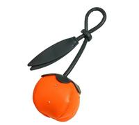 Fashionable Bag Pendant Fruit Shape Gift Grapes Leather Persimmons Bag Charm Lovely Cute Hanging Decoration Keychain Backpack(Persimmons)