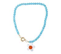 Fashionable Blossoms Pendant Necklace In Sturdy Stone Glass Materials With Adjustable Chain For Versatile Styling Cats Eye Stone Necklace