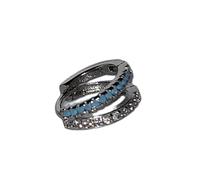 Fashionable Blue Crosses Ear Hoops Paired with Dragon Claws Studs Baroques Styles Alloy Earrings for Women Multipurpose Earrings