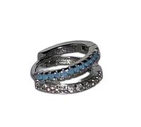 Fashionable Blue Crosses Ear Hoops Paired with Dragon Claws Studs Baroques Styles Alloy Earrings for Women Trendy Ear Accessories