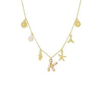 Fashionable Bohemians Seashells Charm Letter Necklace with Elegant Gold Pendant for Trendy Women Ladies Daily Use