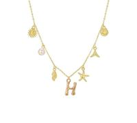 Fashionable Bohemians Seashells Charm Letter Necklace with Elegant Gold Pendant for Trendy Women Ladies Daily Use Fashion Jewelry