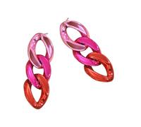 Fashionable Candy Color Chain Earrings Vibrant Chain Earrings Jewelry Designed for the Modern Fashion Lover ' s Collection Trendy Statement Jewelry