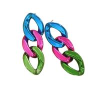 Fashionable Candy Color Chain Earrings Vibrant Chain Earrings Jewelry Designed For The Modern Fashion Lover's Collection Colorful