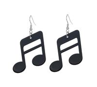 Fashionable Cartoon Acrylic Music Note Dangle Earrings Trendy Ear Studs Handmade Jewish for Women for Daily Use