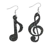 Fashionable Cartoon Acrylic Music Note Dangle Earrings Trendy Ear Studs Handmade Jewish for Women for Daily Use