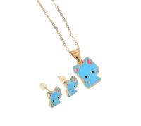Fashionable Cats Necklace And Studs Earrings Set Offering A Distinctive Look Suitable For Various Event And Daily Use Children Fashion Jewelry