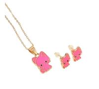 Fashionable Cats Necklace and Studs Earrings Set Offering a Distinctive Look Suitable for Various Event and Daily Use Trendy Earrings and Necklace