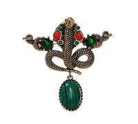 Fashionable Charm Indian Snake Brooch Multipurpose Jewelry Accessories Portable for Apparel and Hat Daily Use Collectible Fashion Item