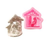Fashionable Christ House Sturdy Silicone Keychain Mold Set Craft Supplies Epoxy Resin Charm for Personalize Jewelry Plaster Ornament Mold