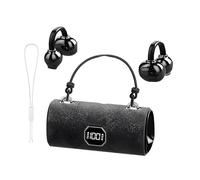 Fashionable Clip On Wireless Headphones X22 Ear Cliheadset With LED Display 5.4 Open Stereo Sound Earbuds IPX5 Handbag Style Earphones For Workout 3d Innovation (C, One Size)