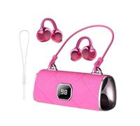 Fashionable Clip On Wireless Headphones X22 Ear Cliheadset With LED Display 5.4 Open Stereo Sound Earbuds IPX5 Handbag Style Earphones For Workout 3d Innovation (A, One Size)