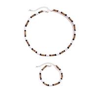 Fashionable Coconuts Shell Wood Bead Necklace And Set For Surfers And Beach Lovers Casual Wear Stylish Outfits Necklace Set