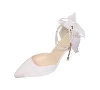 Fashionable Comfortable Women's Sandals with Bow Strap for Spring/Elegant Comfortable Sandals Collection for Everyday Holidays Without Looking at Colour or Size, White, 8.5 UK