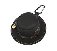 Fashionable Cowhides Keychain Wallet Cow Boy Hat Shape Zippered Closure Coin Purse Change Holder for Men Women Fashionable Cowboy Hat Wallet