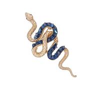 Fashionable Crystal Snake Brooch Pin for Various Outfit Chinese New Year Celebration Badge Pin for Business Meeting Suit Symbolic Jewelry