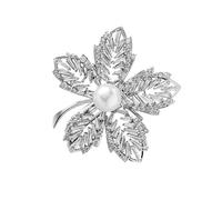 Fashionable Crystals Pearls Maple Leaf Brooch Adds Elegant Charm To Any Stylish Outfits For The Modern Woman Wear Alloy Brooch