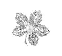 Fashionable Crystals Pearls Maple Leaf Brooch Adds Elegant Charm To Any Stylish Outfits For The Modern Woman Wear Fashion Jewelry Brooch