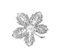 Fashionable Crystals Pearls Maple Leaf Brooch Adds Elegant Charm To Any Stylish Outfits For The Modern Woman Wear