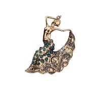 Fashionable Cultural Accessory Intricate Dai Dancer Badge Brooch Pin Perfect for Dress Scarf Hat Decoration Intangible Cultural Badge