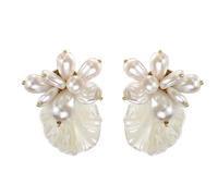 Fashionable Dangle Earrings Featuring Simulated Pearls and Intricate Floral Patterns Versatile Jewelry Accessory Elegant Everyday Pearls Earrings