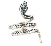 Fashionable Delicate Rings - Adjustable Snake Rings, Snake Ankle Ring For Men | Punk Hip Hop Open Band, Dainty Animal Finger Ring, Rhinestones Decor Jewelry | Costume Cosplay Accessories For Da
