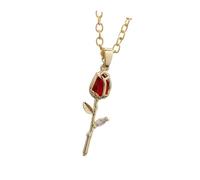 Fashionable Delicate Tulips Design Necklace in Gold with Crystals Accent Ideal for Daily Wear or Parties Supplies Wedding Statement Necklace
