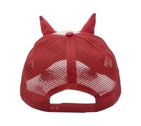 Fashionable Devil Horn Hat with Classical Duckbills Styles and Embroidery Design for Streetwear Enthusiasts Daily Wear Street Baseball Hat Red