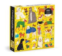 Galison Fashionable Dogs - 500 Piece Jigsaw Puzzle Featuring Vibrant Artwork of Well Dressed and Glamorous Dogs in All Shapes and Sizes