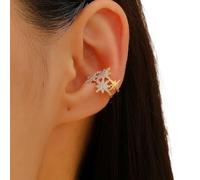 Fashionable Ear Cuff Not Piercing Jewelry Casual Accessory Alloy Texture For Commuting Parties And Travel Star Shape Clip Earrings