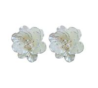 Fashionable Ear Jewelry Sweet Studs Stylish Pin Beautiful ABS Flower Earrings Beaded For Unique Styles Flower