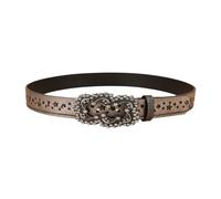 Fashionable Embossed Belt Rhinestones Star Decoration Durability Waist For Fashion Lover Statement Fashion