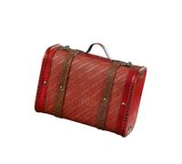 Fashionable European Style Leather Storage Trunk Travel Suitcase Large Capacity Design for Home Decoration