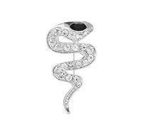 Fashionable Eyed Snake Brooch Adornment With Glittering Rhinestones Designed For The Detail Oriented Fashion Lover Eye Catching Brooch