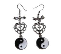 Fashionable Five Pointed Star Dangle Earrings Jewelry Contemporary Hollow Star Heart Ear Studs Bowknot Decor
