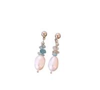 Fashionable Fresh Stone Pearl Fringe Earrings, Simple and Elegant, Versatile, Exquisite,