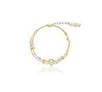 Fashionable freshwater pearl bracelet temperament 18K gold-plated ladies bracelet elegant baroque pearl jewelry M3450-2