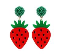 Fashionable Fruit Ear Studs Simulated Earrings Jewelry Colorful Acrylic Ears Pendant Accessories For Women Shaped Earrings
