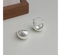 Fashionable Geometric Metal Earrings for Women with Distinctive Asymmetrical Shapes and 925 Silver Ear Posts, Combining Retro Elegance and Modern Minimalist Style (J)